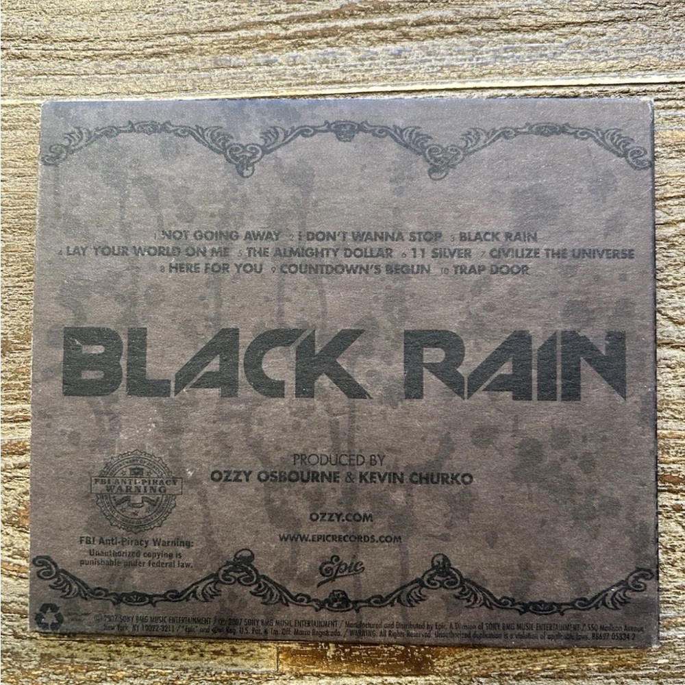 Ozzy Osbourne Black Rain Promo CD  Exclusive for Ozzfest Tickets 2007 - Picture 3 of 7